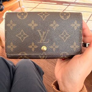 Louis Vuitton Brown and Gold Monogram Clutch